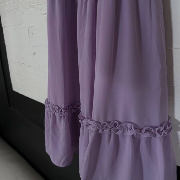 Dillards | Size Small | Smocked Ruffle Strap Dress (Lavender) - Picture 5 of 6